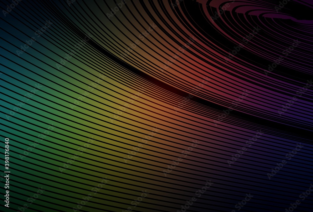 Dark Green, Red vector background with wry lines. Dark Green, Red vector background with wry lines.