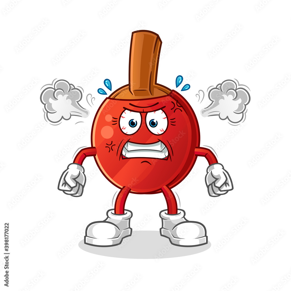 table tennis bat very angry mascot. cartoon vector table tennis bat very angry mascot. cartoon vector