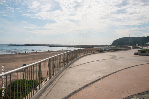 Boardwalk at Durban Beachfront Overlooking Bluff and Ocean