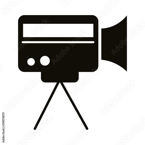 video camera block style icon