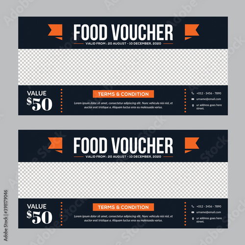 Vector illustration, creative business voucher template can be used for all Restaurant needs