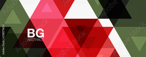 Mosaic triangle pattern abstract background for cover, banner, flyer and poster and other template
