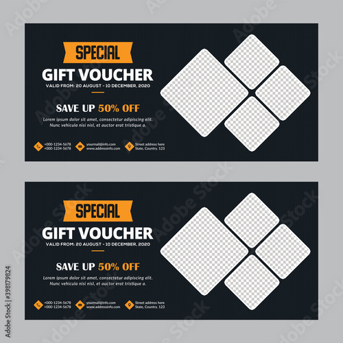 Vector illustration, creative business voucher template can be used for all Restaurant needs