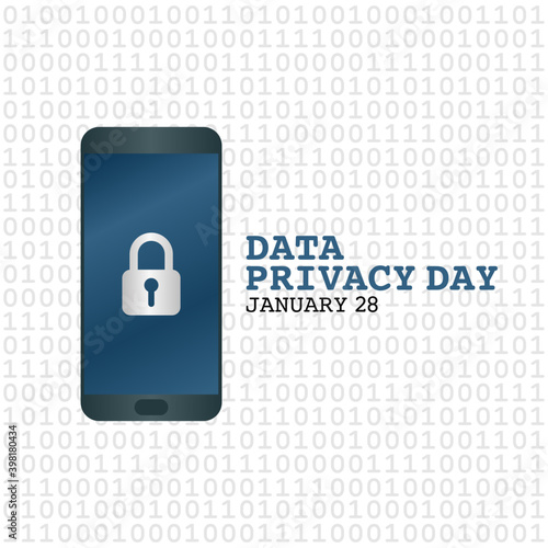 vector graphic of data privacy day good for data privacy day celebration. flat design. flyer design.flat illustration.