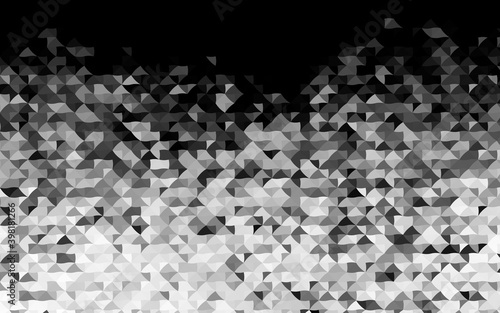 Dark Silver, Gray vector backdrop with lines, triangles. Glitter abstract illustration with triangular shapes. Smart design for your business advert.