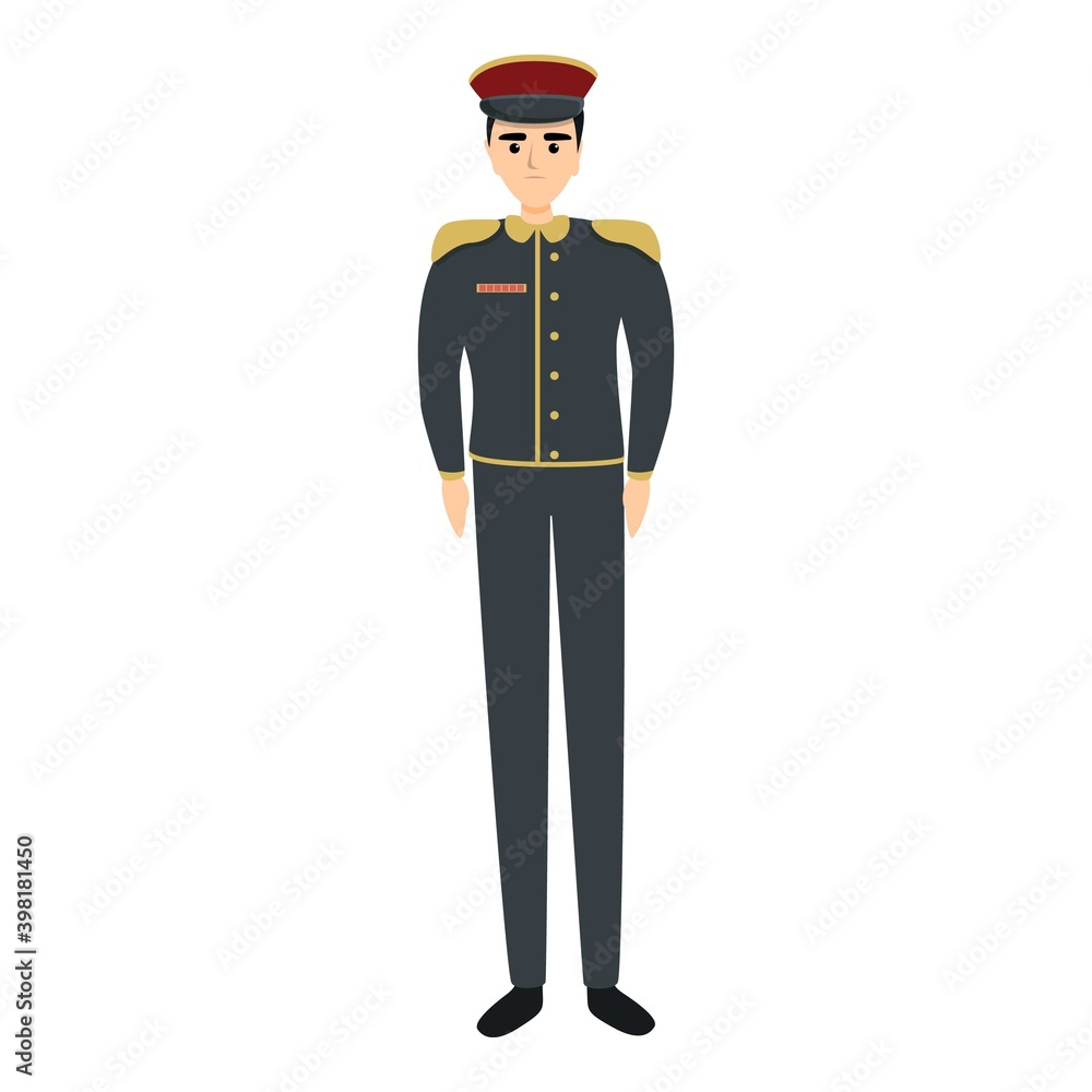 Parade military uniform icon. Cartoon of parade military uniform vector icon for web design isolated on white background