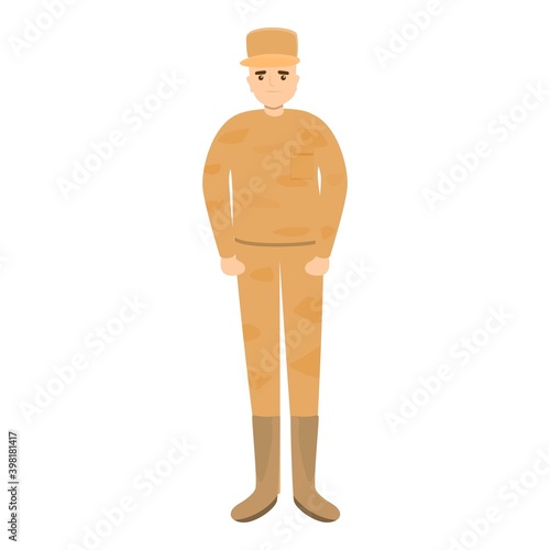 American military uniform icon. Cartoon of american military uniform vector icon for web design isolated on white background