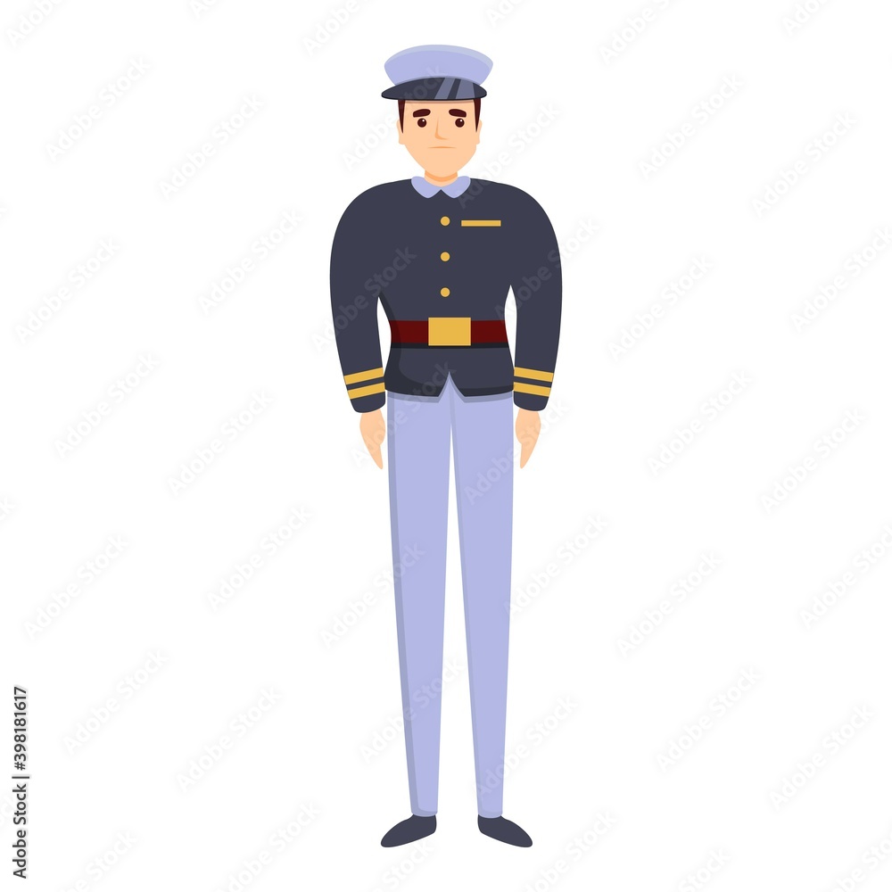 Student military uniform icon. Cartoon of student military uniform vector icon for web design isolated on white background