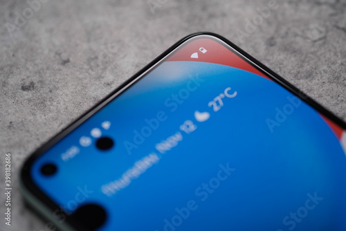 Front view of new generation smartphone