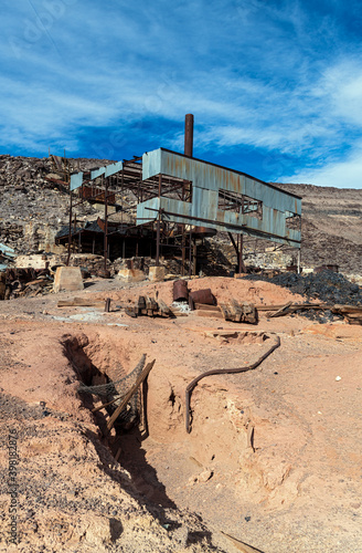 Abandoned lead mine near Bonnie Claire, Nevada, USA photo