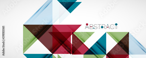 Set of vector triangle geometric backgrounds. Vector illustration for covers, banners, flyers and posters and other designs