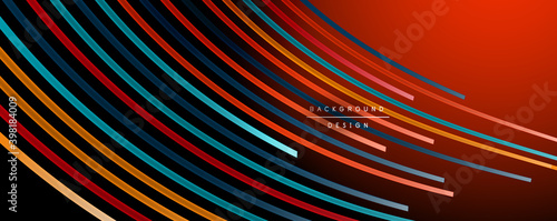 Abstract colorful lines vector background. Internet, big data and technology connections concept, abstract template