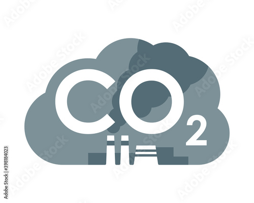 Carbon dioxide emissions icon - 