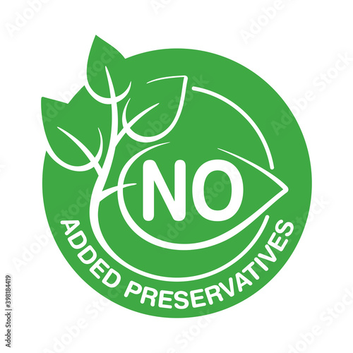 No added preservatives natural food package stamp