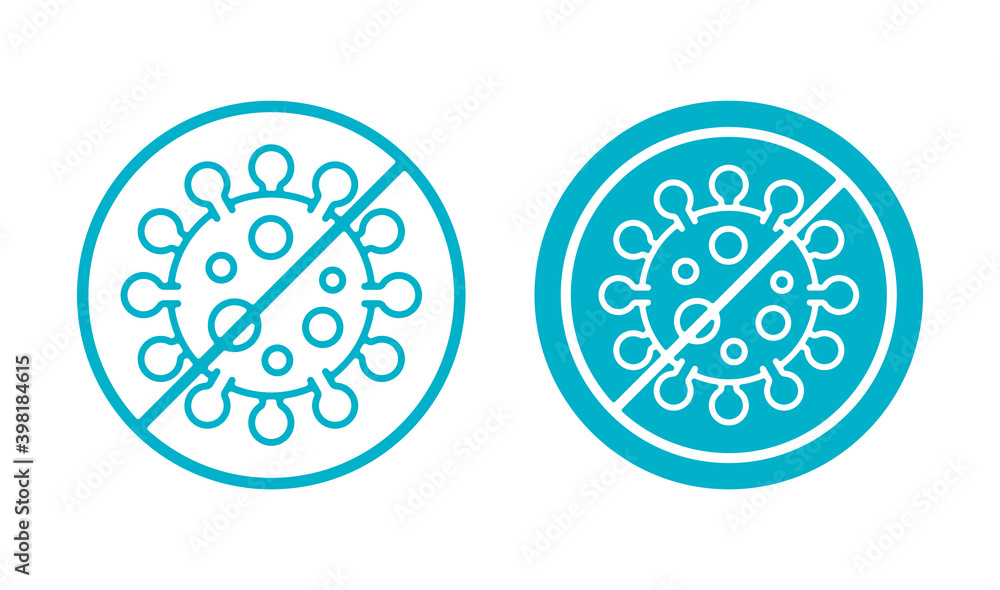 antibacterial and vaccination thin line sign antibacterial and vaccination thin line sign