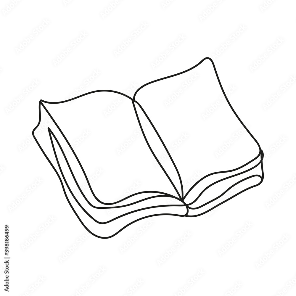 text book one line style icon