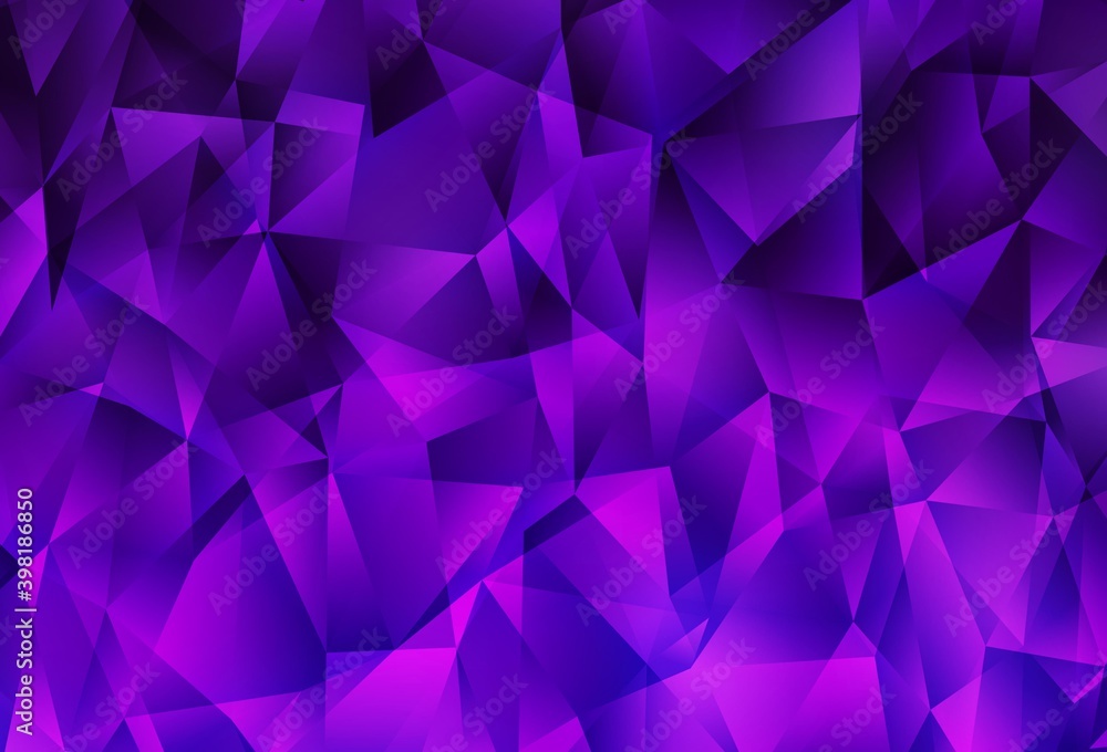 Dark Purple, Pink vector low poly layout. Dark Purple, Pink vector low poly layout.