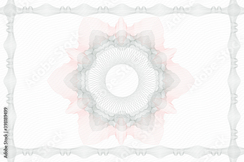 Abstract rosette or guilloche background. Line art Vector Illustration.