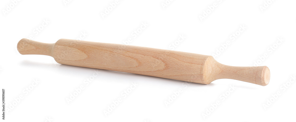 Rolling pin on white background Rolling pin on white background