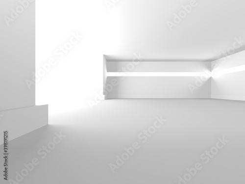 Wallpaper Mural Illuminated corridor interior design. Empty Room Interior Background Torontodigital.ca