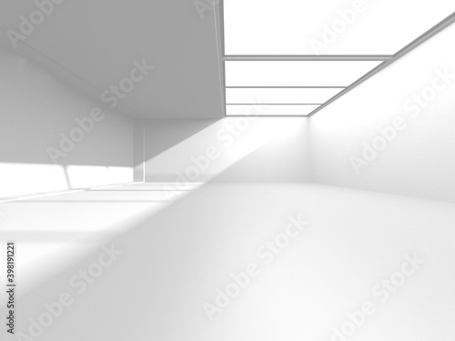 Wallpaper Mural Illuminated corridor interior design. Empty Room Interior Background Torontodigital.ca