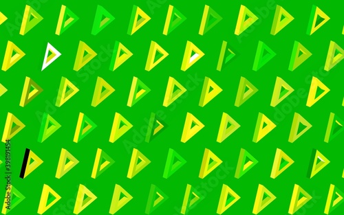 Dark Green  Yellow vector background with polygonal style.