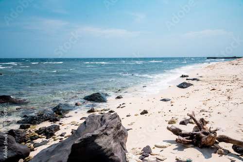Fototapeta Naklejka Na Ścianę i Meble -  landscape the beach of Ly Son island at Quang Ngai Province, Viet Nam