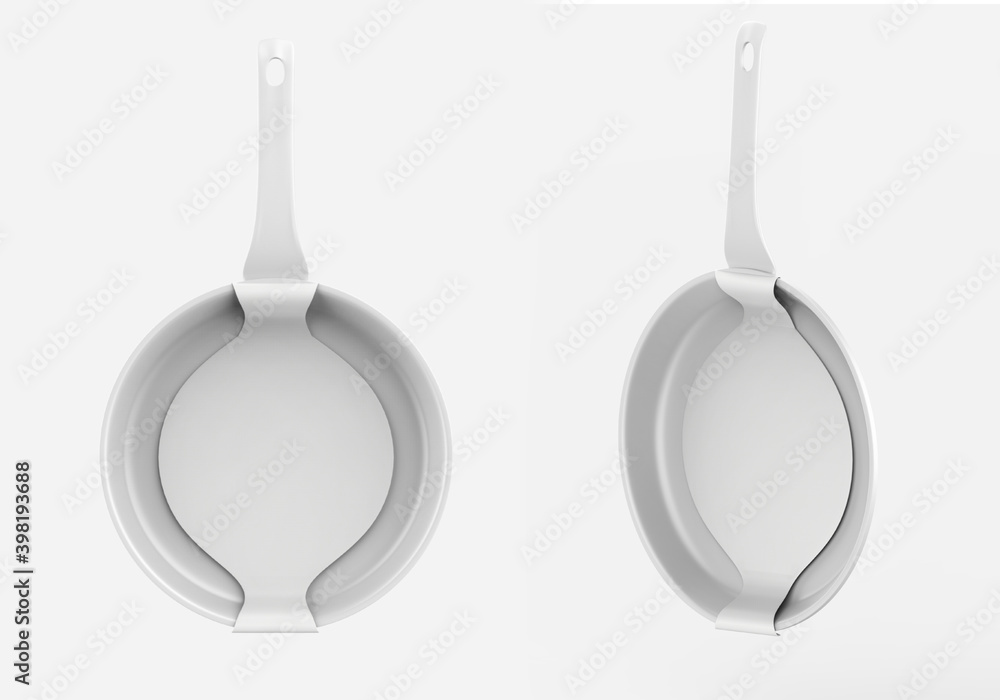 Frying pan isolated on white background. 3d illustration Frying pan isolated on white background. 3d illustration