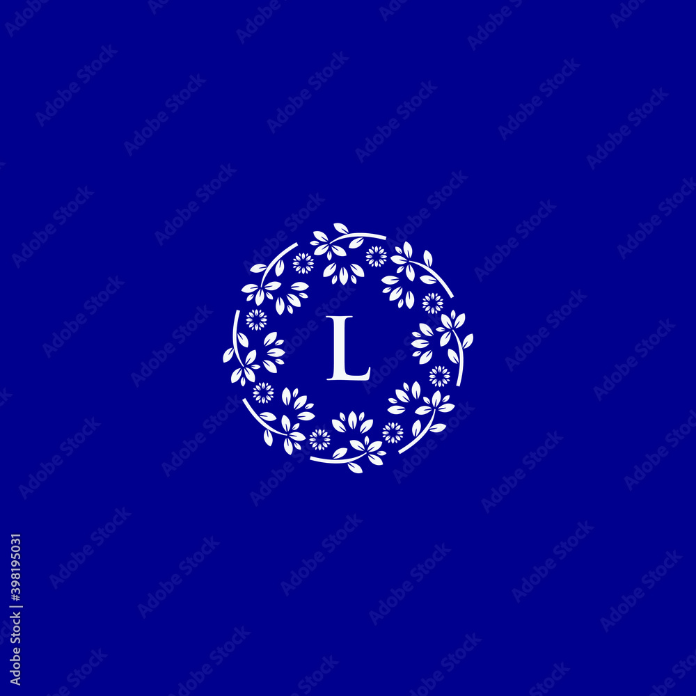 Premium monogram letter L initials logo. Universal symbol icon vector design. Luxury leaf logotype. Premium monogram letter L initials logo. Universal symbol icon vector design. Luxury leaf logotype.