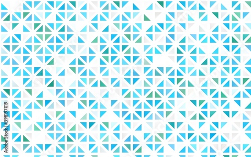 Light BLUE vector seamless backdrop with lines, triangles. Decorative design in abstract style with triangles. Design for textile, fabric, wallpapers.