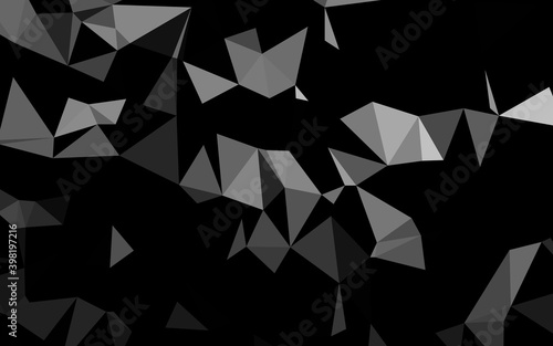 Light Silver, Gray vector triangle mosaic cover. Modern geometrical abstract illustration with gradient. Polygonal design for your web site.