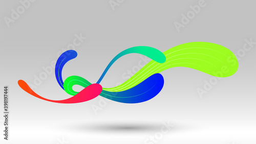 Motion wave feather abstract vector background
