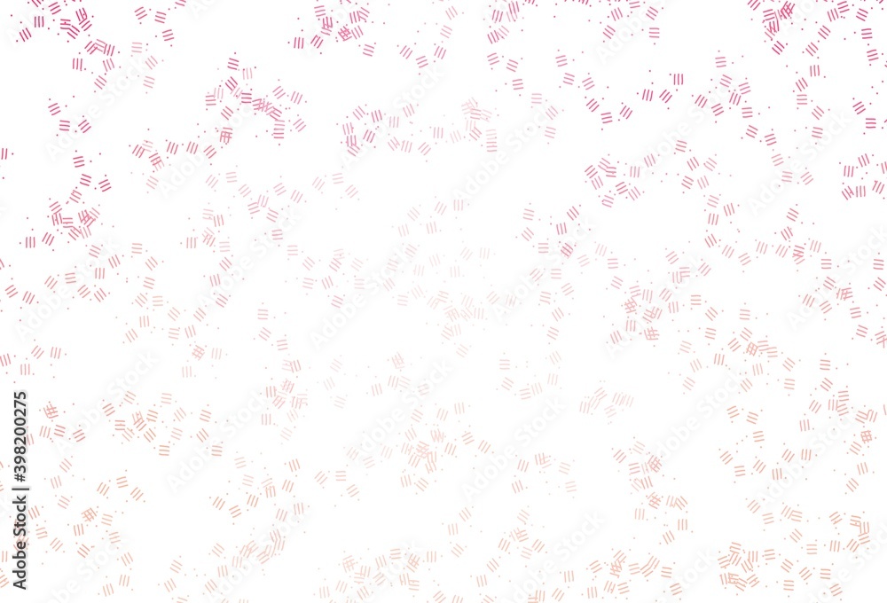 Light Pink vector background with stright stripes, dots.