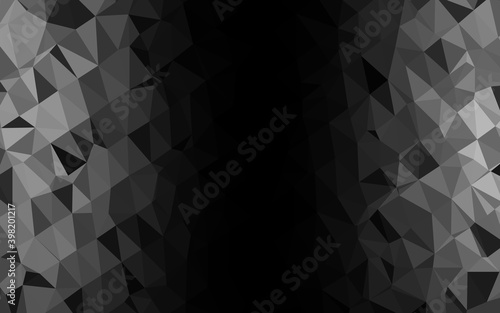 Dark Silver, Gray vector low poly cover. Brand new colorful illustration in with gradient. The best triangular design for your business.