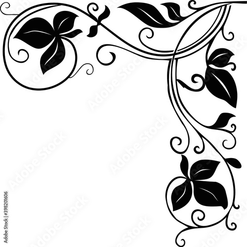 corner flower pattern for decoration
