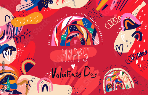 Valentines Day greetings. Valentines day card. Flyer, card, banner, brochure
