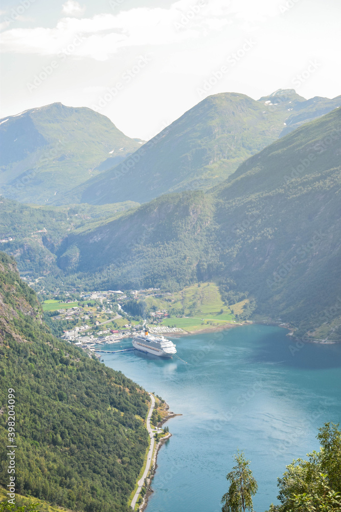 Geiranger Fjord from above, Norway