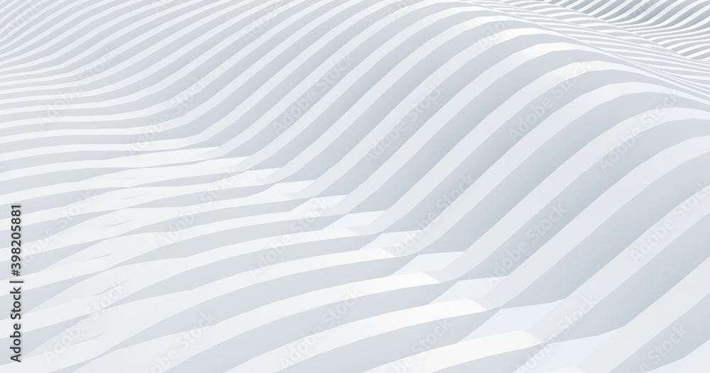 Parametric architecture of the future for presentations, graphic design. rchitectural composition, facade detail, wall, against light empty sky -3D render. Abstract geometric unobtrusive background. Parametric architecture of the future for presentations, graphic design. rchitectural composition, facade detail, wall, against light empty sky -3D render. Abstract geometric unobtrusive background.