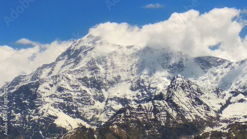 snow covered mountains