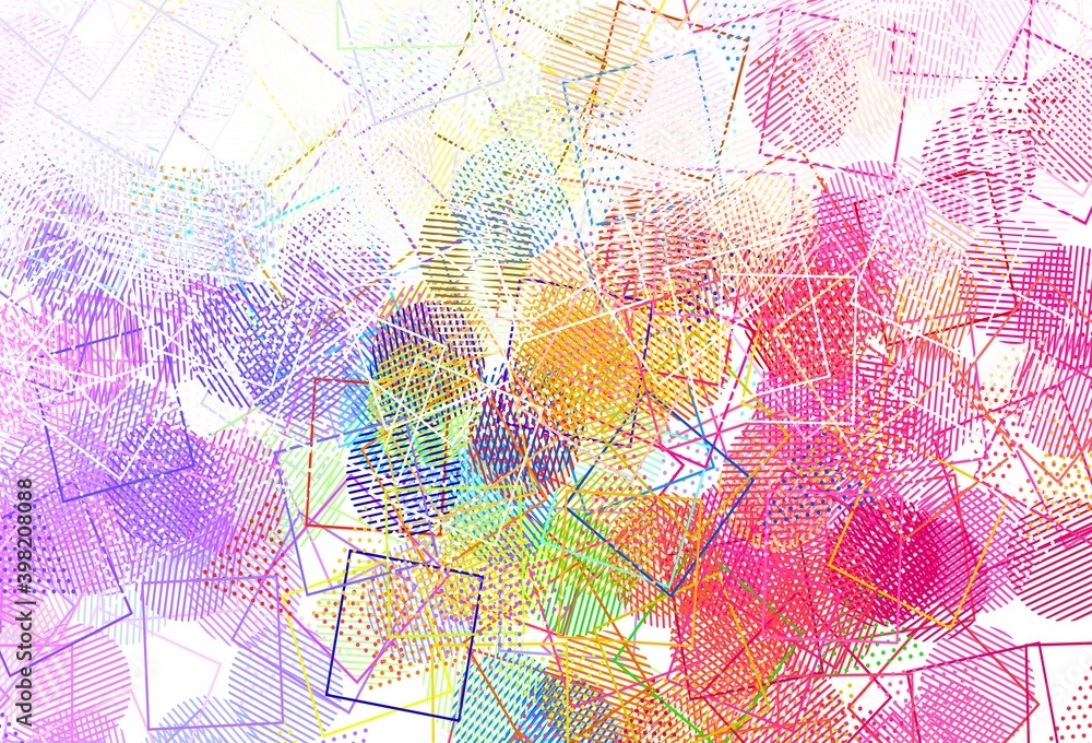 Obraz premium Light Multicolor vector pattern with polygonal style with circles.