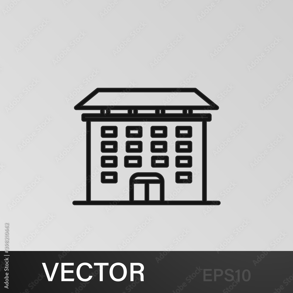 Building outline icon. Element of architecture illustration. Signs and symbols outline icon for websites, web design, mobile app Building outline icon. Element of architecture illustration. Signs and symbols outline icon for websites, web design, mobile app