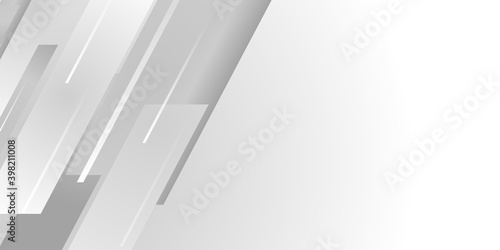 Vector Abstract, science, futuristic, energy technology concept. Digital image of stripes lines with silver white light, speed and motion blur over white background