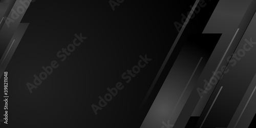 Vector Abstract, science, futuristic, energy technology concept. Digital image of light rays, stripes lines with grey light, speed and motion blur over dark black background