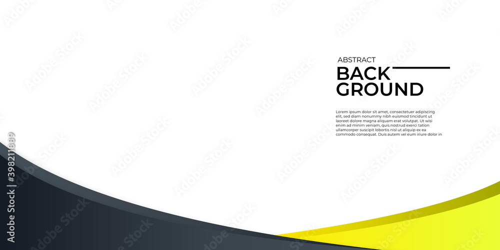 Abstract premium black and yellow wave background design with geometric ...