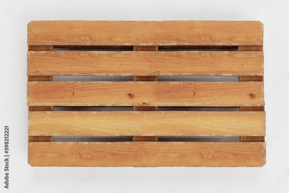 Realistic 3D Render of Pallet Realistic 3D Render of Pallet