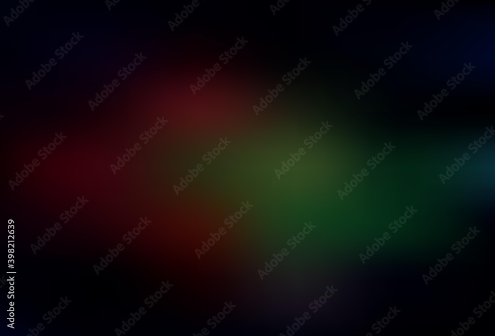 Dark Green, Red vector glossy abstract layout.