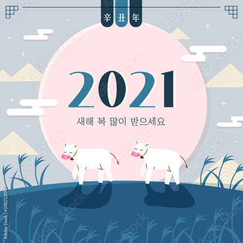 2021년 신축년 기념 일러스트
