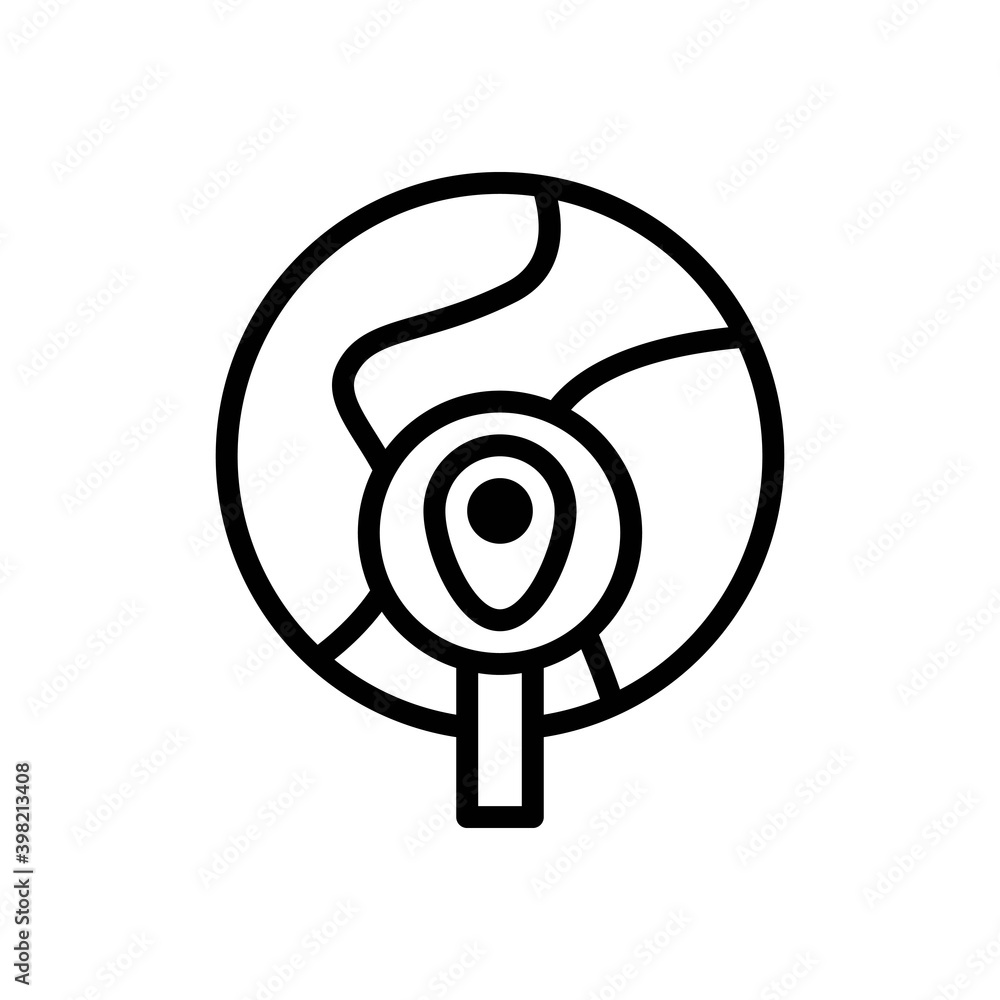 global location icon in line style isolated on white background. EPS 10 global location icon in line style isolated on white background. EPS 10