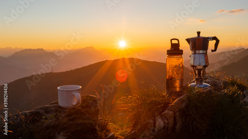 coffee on the top oft the mountain