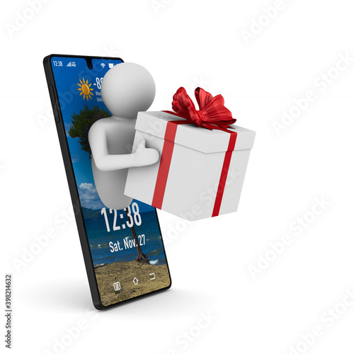 delivery system on white background. Isolated 3D illustration